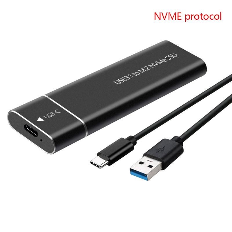 

Корпус для M.2 SSD Nvme USB3.1 Внешнее хранилище Кейс для HDD 10 Гбит/с Бокс для PCIe SSD для диска NGFF SATA SSD Жесткий диск для ПК Ноутбука