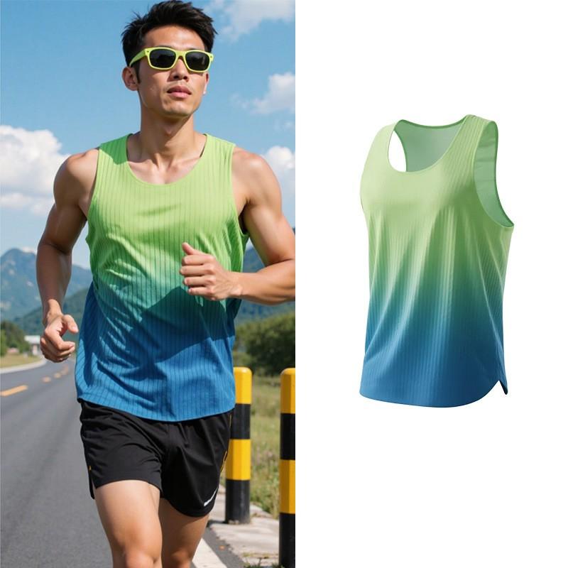 Mens Womens Running Tank Top Quick-Dry Breathable Athletic Vest Marathon Training Sports