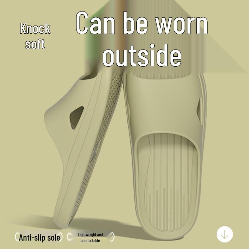 Unisex Summer Bathroom Slippers: Lightweight, Thick-Soled, Indoor Cool Shoes for Couples