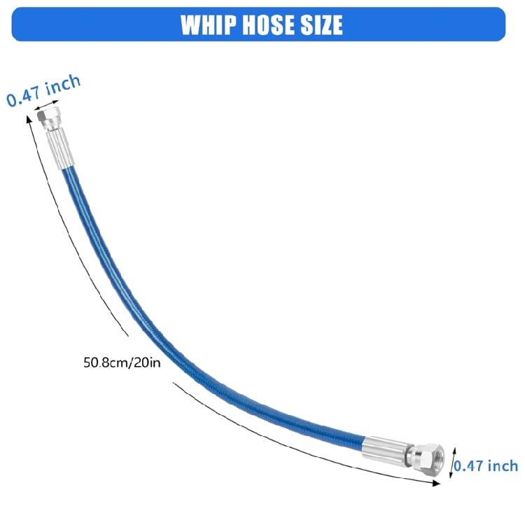 Steel Plastic Sprayer Hose Compatibility for 390 395 490 495 Models Flexible Whip Design Uninterrupted Paint Flow