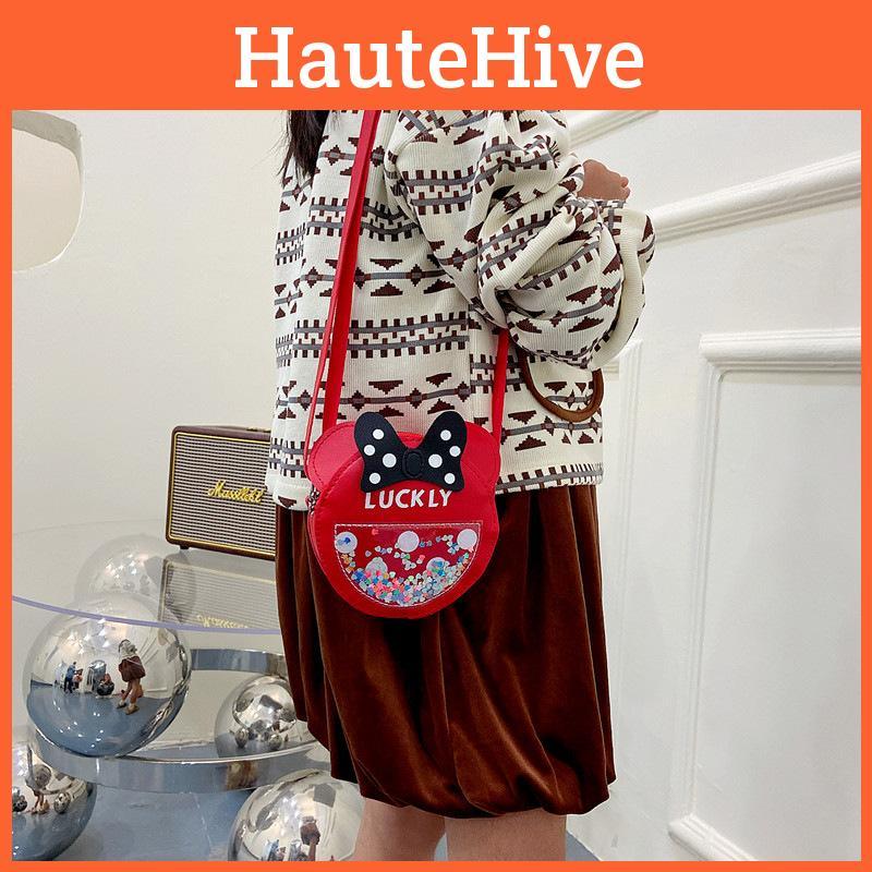 Butterfly Knot Letter Playful Mini Pattern Kids Shoulder Bag Girls Use Daily