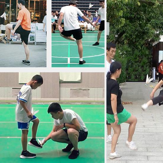 1/2/5 Pz Volani con Piume Leggeri Portatili Ispessiti Volani con Piume Colorate Sport all'Aperto con i Piedi