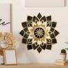 Light Luxury Black and Gold Mandala Flower Wall Stickers for Living Room and Bedroom Wall Decoration
