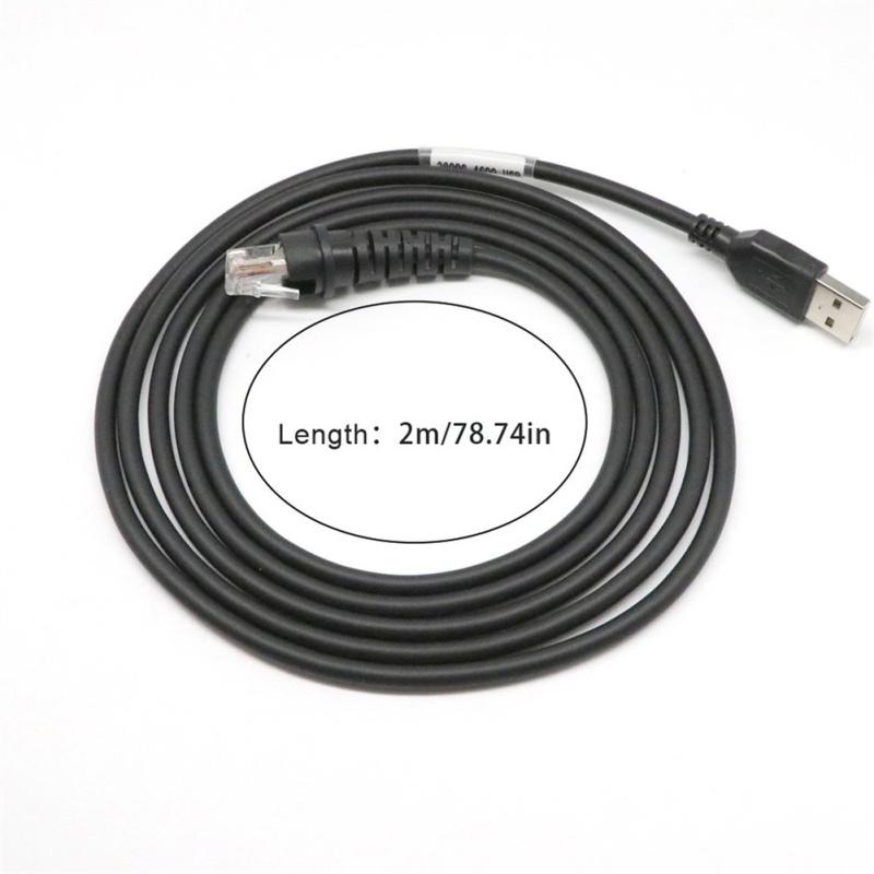 2m 2d Barcode Scanner Usb Data Cable RJ45 10P10C Port Compatible For Honeywell 1900 1902g 1300g 1400