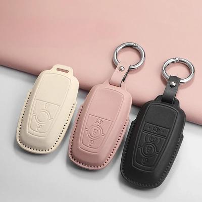 Coque de clé de voiture Coque Coquille Porte-clés pour Ford Ranger Wildtrak Focus Explorer Edge EcoSport C-Max Galaxy Mondeo pour Mustang Accessoire PU