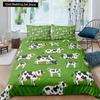 Milk Cow Duvet Cover King Queen Size Cute Cartoon Cows Bedding Set for Kids Farmhouse Rustic Animal 2/3pcs Polyester Quilt Cover