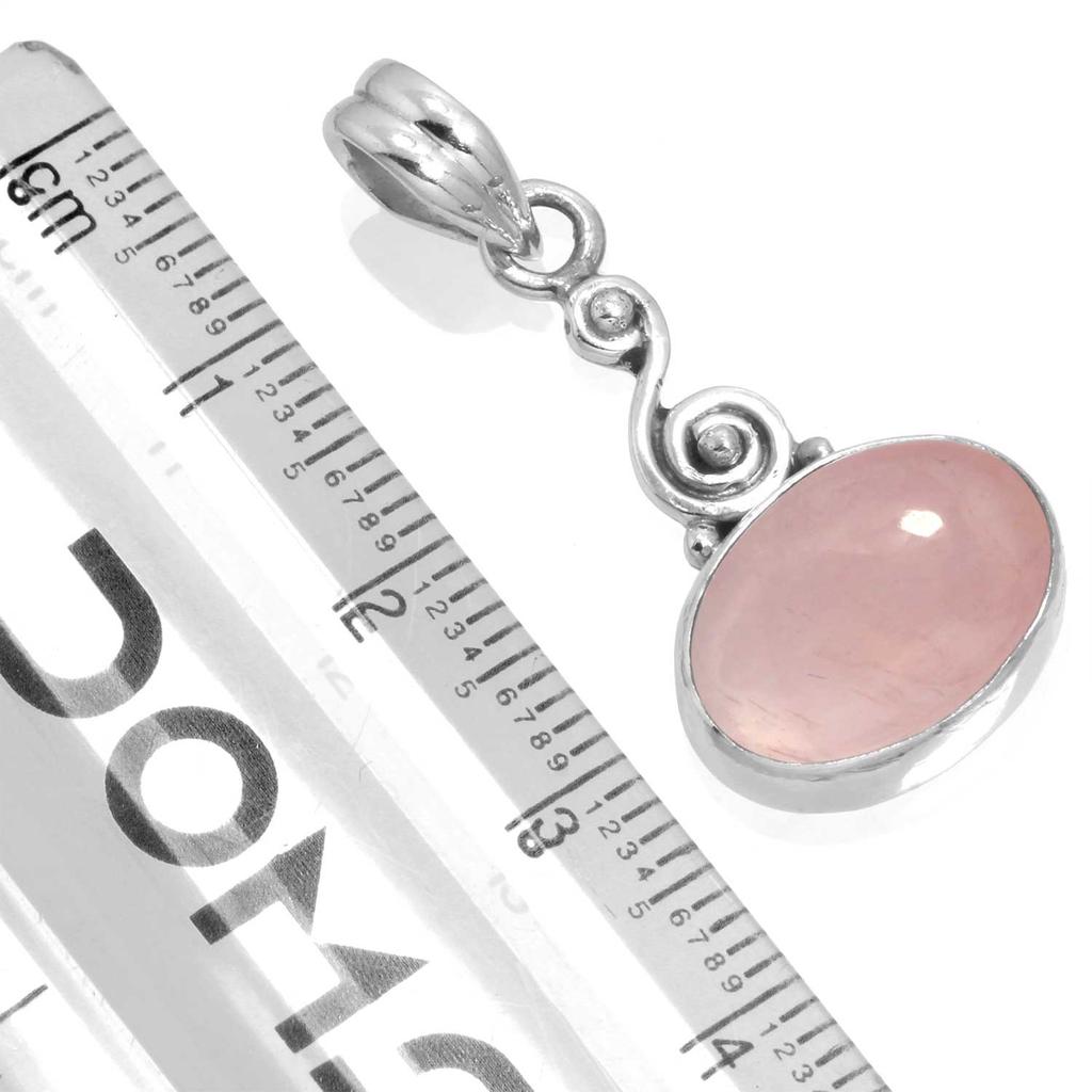 925 Sterling Silver Pendant Women Gemstone Handmade Jewelry Engagement Gift Malachite Moonstone Rose Quartz Red Stone Smoky Topaz Tiger Eye Boho