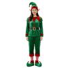 Unisex Velvet Elf Costume Set Christmas Party Cosplay Holiday Performance Green