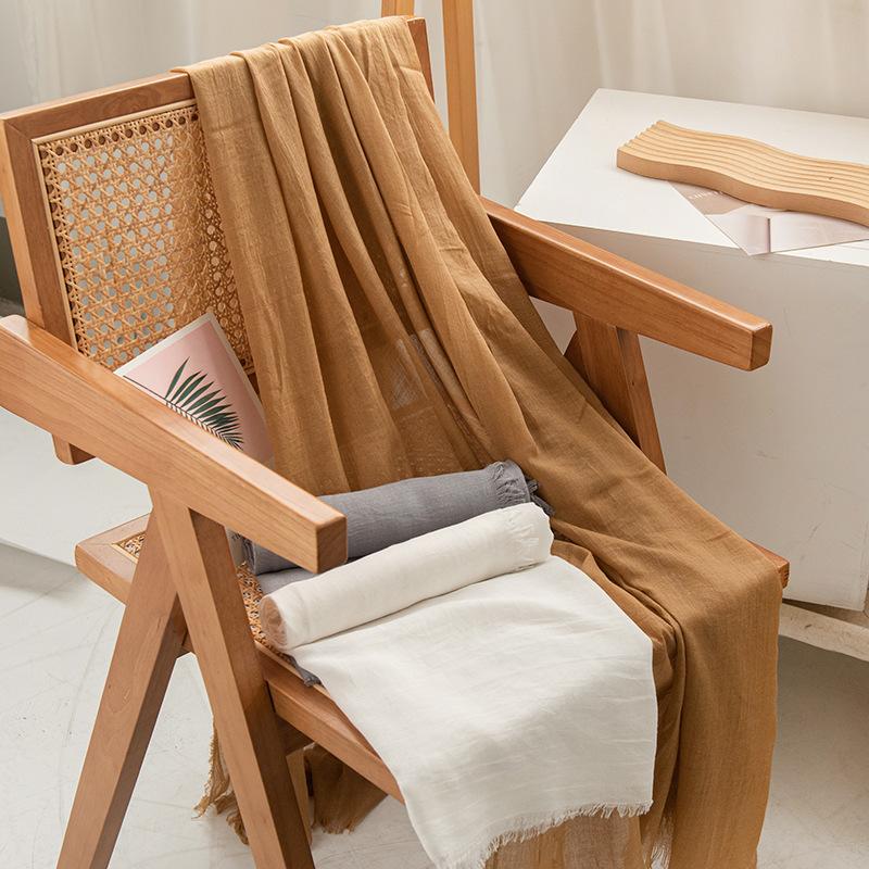 Spring And Summer New European And American Solid Color Thin Scarf, High-End And Versatile For Women, Long Air Conditioning Shawl, Sunscreen Scarf