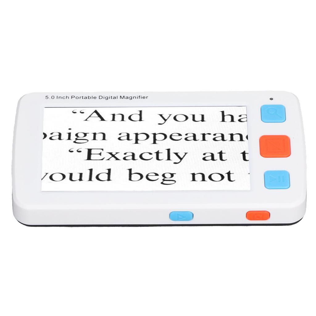 5.0in Electronic Digital Magnifier Portable Reading Aid 4X‑32X Zoom 17 Color Mode Folding Handle