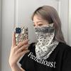 The  Summer Sun Mask Men And Women Hanging Ears Anti-Ultraviolet Half-Face Neck Protection Driving Ice Silk Mask Face Yarn Th