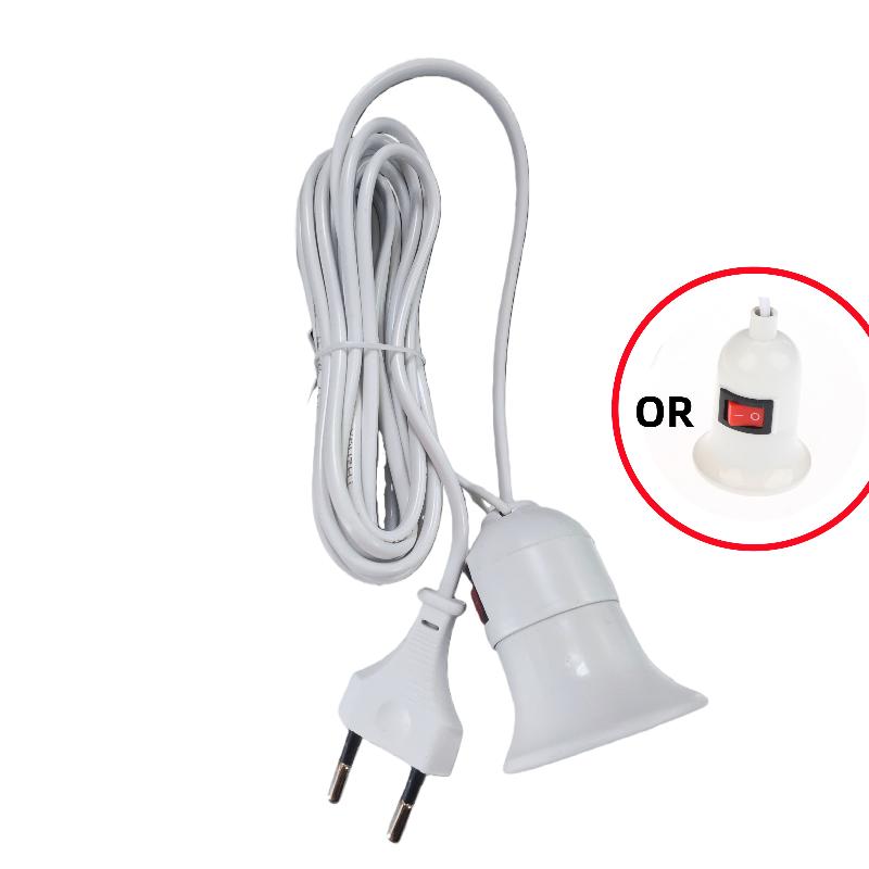 E27 Hanging Indoor Plants Light Holder Garden Lampholder With 3/5/10Meters Cable EU Plug With On/Off Switch