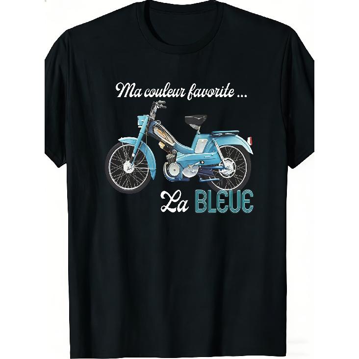 Vintage tričko Motobecane Av3 Mobylette pro muže, vtipný nápad na dárek pro přítele, s krátkým rukávem a zábavným designem. Nové zboží v horních dílech