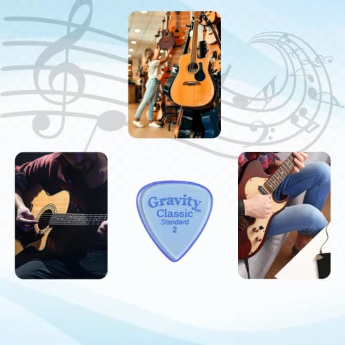 GRAVITY GUITAR PICKS Classic -Standard- GCLS2P 2.0mm Blue Picks