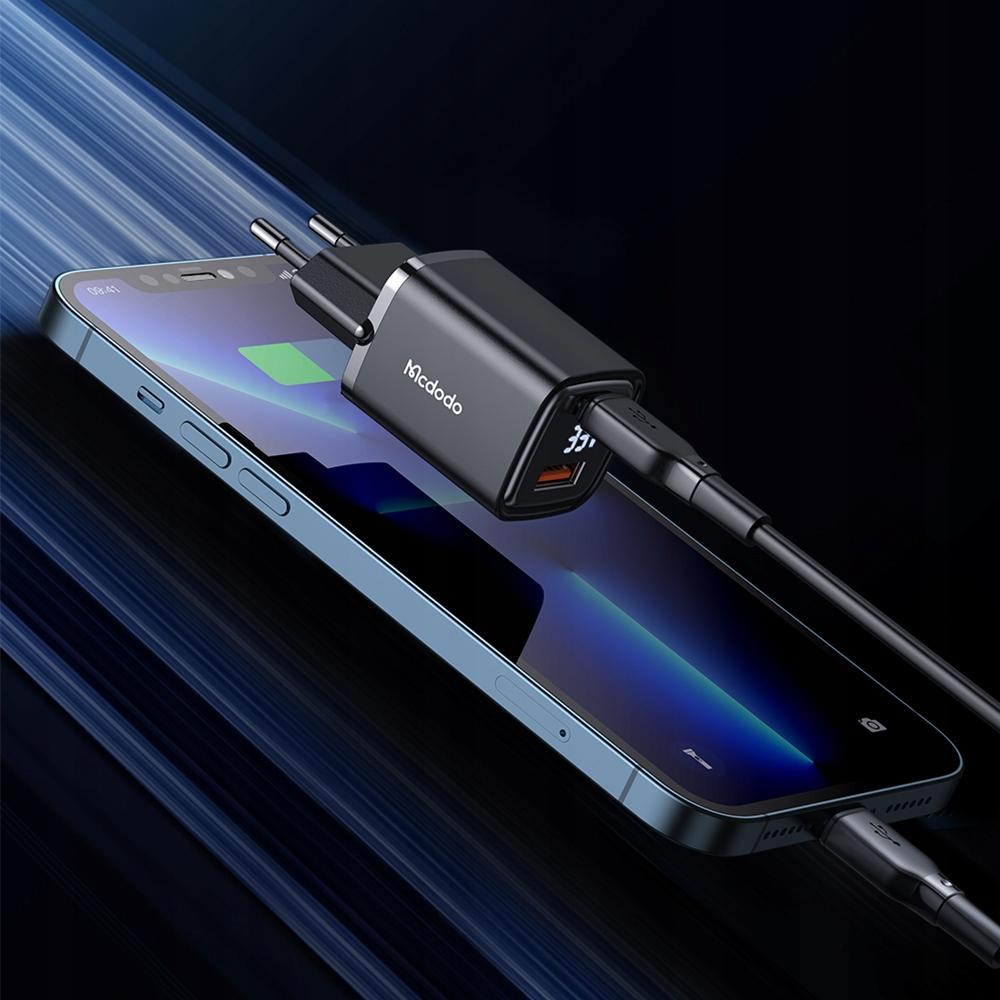 Usb/Usb-C Charger, Nano, With Display, Gan 33W Pd, Mcdodo