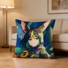 T-Tighnari G-Genshin Impact Pillow Case Pattern Printed Pillowcase For Living Room Sofa Cushion Cover