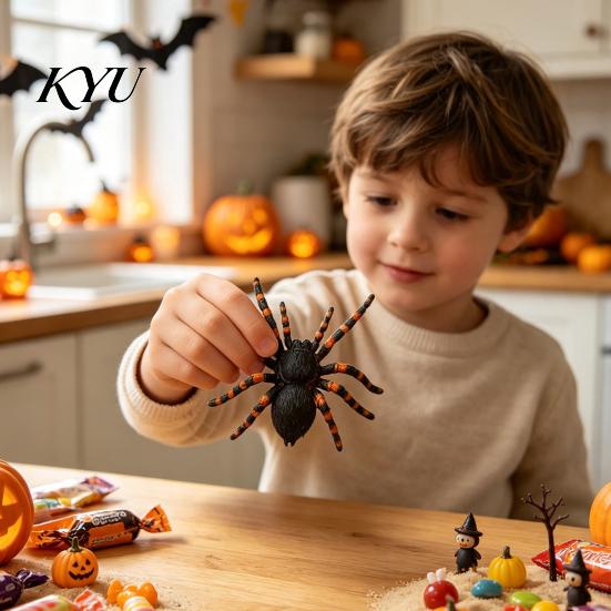 Decorative Terrarium Accessories Realistic Spider Figurine, Lifelike Fake Tarantula Figure, Plastic Animal Micro Landscape Scenery Decor Model