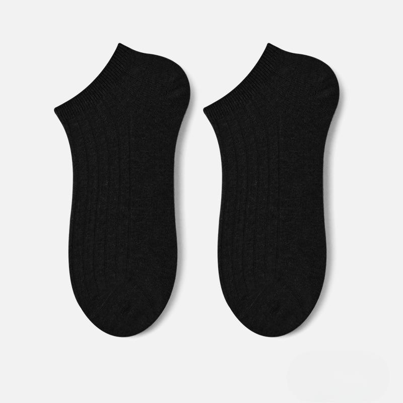 Men's Pure Cotton Socks, All-cotton Boat Socks, Summer Thin Shallow Socks, Short-stemmed Combed Cotton Casual Anti-odor Men's Socks