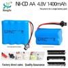 4.8V 1400mAh NiCd AA Battery Pack - Rechargeable 5-Ct for Remote Control Toys (Up To 300 Cycles)