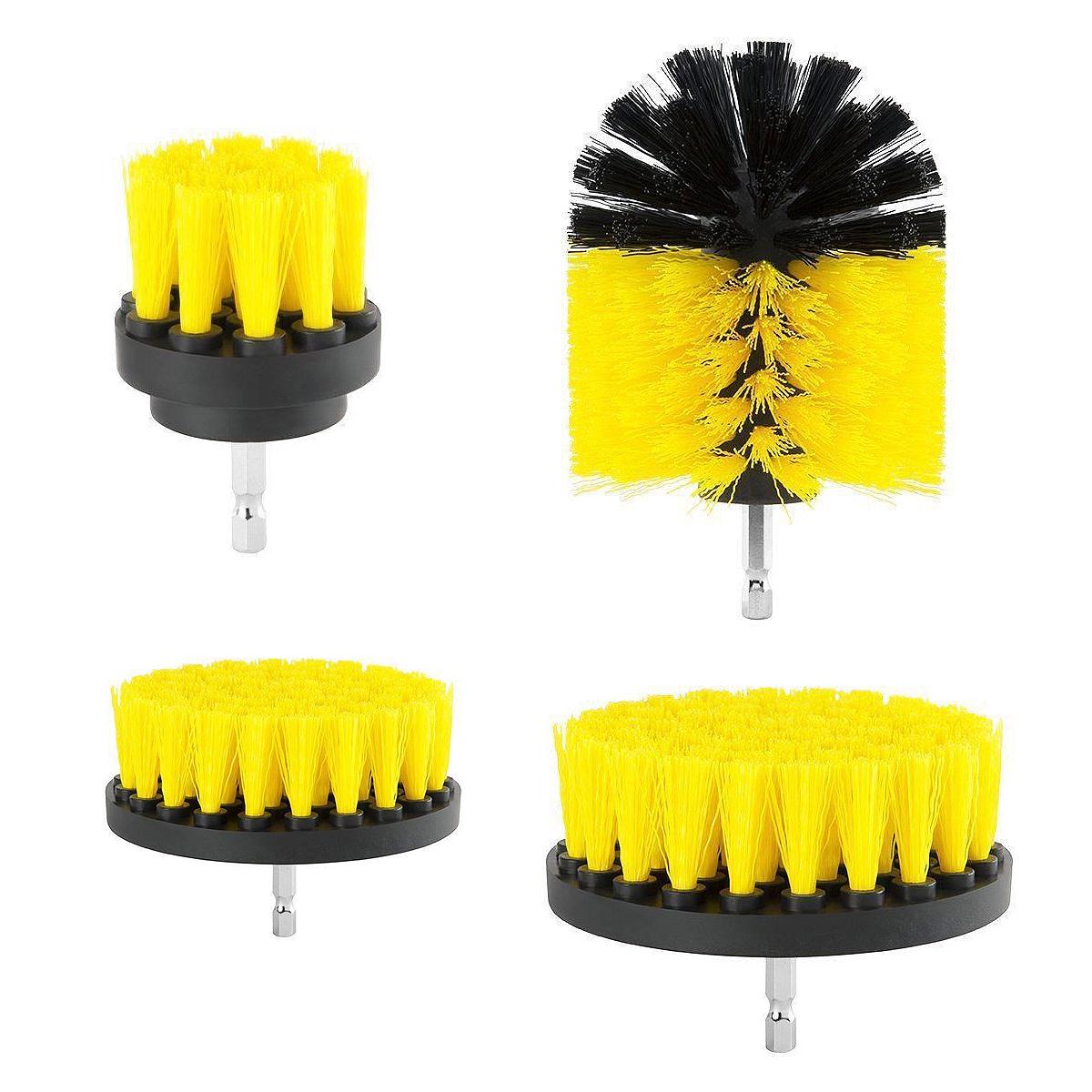 Set Di 4 Spazzole Rotonde Per Pulitore A Vapore, Accessori Compatibili Con SC1/SC2/SC3/SC4/SC5, In Nylon E ABS Resistenti Al Calore