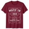 Made In 1969 Unisexs T Shirt 57th Birthday Gift Vintage fiftyseven Year Old