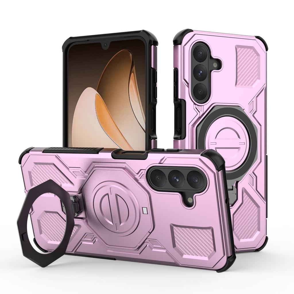 Samsung Galaxy A26 Magnetic Ring Case 360° Rotatable [Military-Grade Drop Protection] + Metal Plate for MagSafe Phone Case