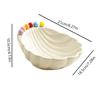 Ceramics Fruit Plate with Fork Large Capacity Avocado Fruit Bowl Salad Plate with Fruit Fork Reusable Fruit Serving Plate