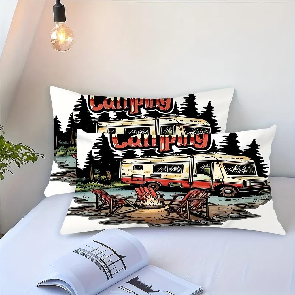 Vintage wooden board tourist bus RV forest 3d print Quilt cover Retro Style Bed Cover Pillowcase Luxury Home Textile Duvet Cover
