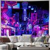 Japanese Cityscape Tapestry Anime Wall Hanging Vaporwave Aesthetic Room Decor Cyberpunk Backdrop Home Decor Gift Japanese Street