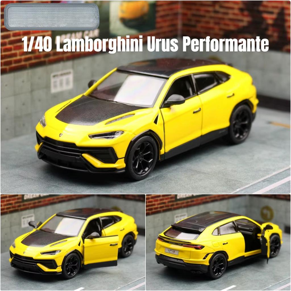 Lekebilmodell 1/40 Lamborghini URUS SUV Sport Diecast Alloy Miniatyr kjøretøysamling Gave til barn Gutter Barn