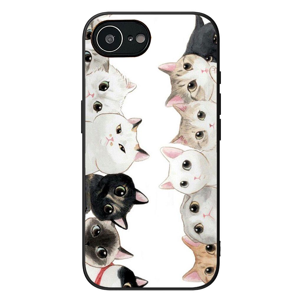 Cover for Samsung Galaxy A25 A37 A57 A12 A14 A31 A41 A50 A51 A70 A71 A72 A21S A04 M15 Note 20 9 8 10 Phone Case Cat Meow Cute