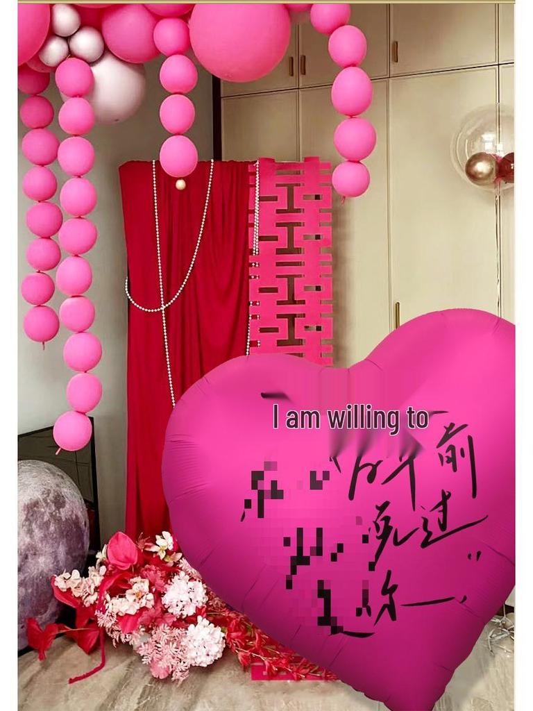 Extra Large Heart-Shaped Balloon Decoration Set for Weddings & Engagements