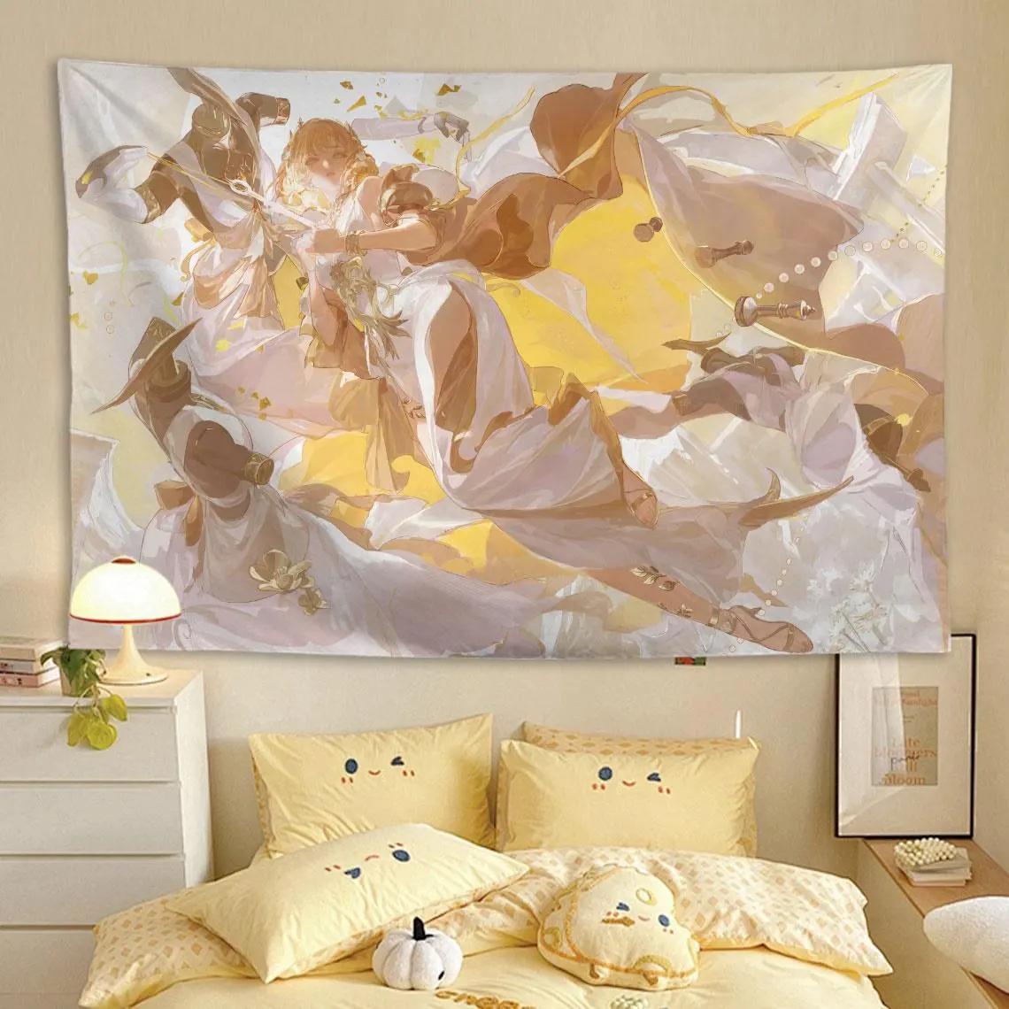 

Hanging Honkai Star Rail Aglaea Tapestry Wall Anime Tapestry Wall Art Home Decorations Living Room Decor Bedroom Dorm Gift 74x94cm(29x37in)