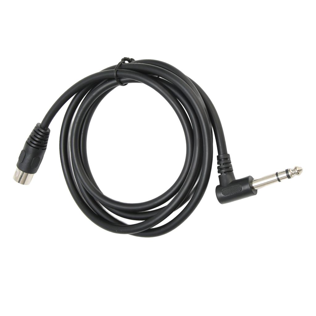 90 Degree 6.35mm Male to MIDI Din 5Pin Male Cable Right Angle 6.35mm to MIDI Sound Connection Cable 4.9ft