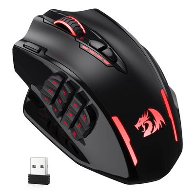 Redragon M913 Impact Elite Wireless Gaming Mouse, 16000 DPI Wired/Wireless RGB Gamer Mouse, 16 Programmable Buttons, 45-Hour Battery and Pro Optical S