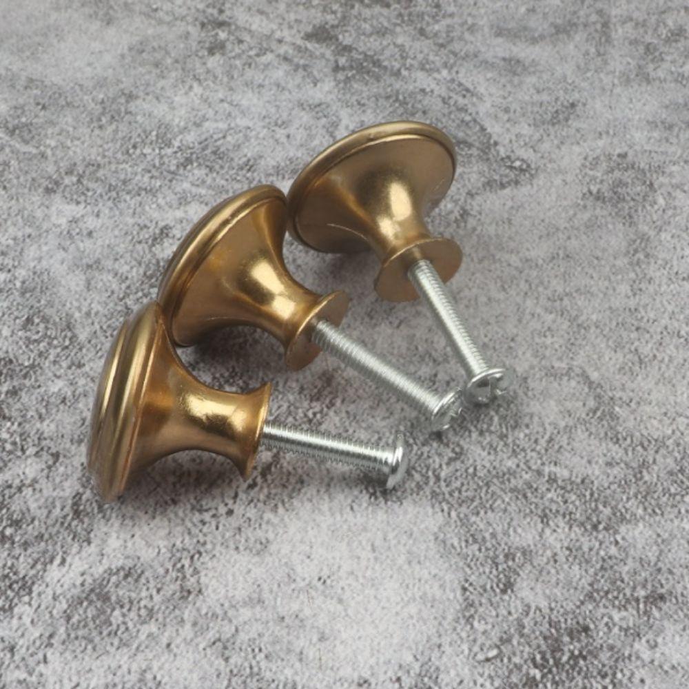 Round Shape Single Hole Handle Golden Color Wardrobe Door Handle  Furniture Hardware