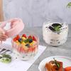 3-Piece Large Capacity Salad Oatmeal Cups with Knife Fork Lid, Portable Sealed Breakfast Yogurt Cereal Jar, Dalgona Milk Cup