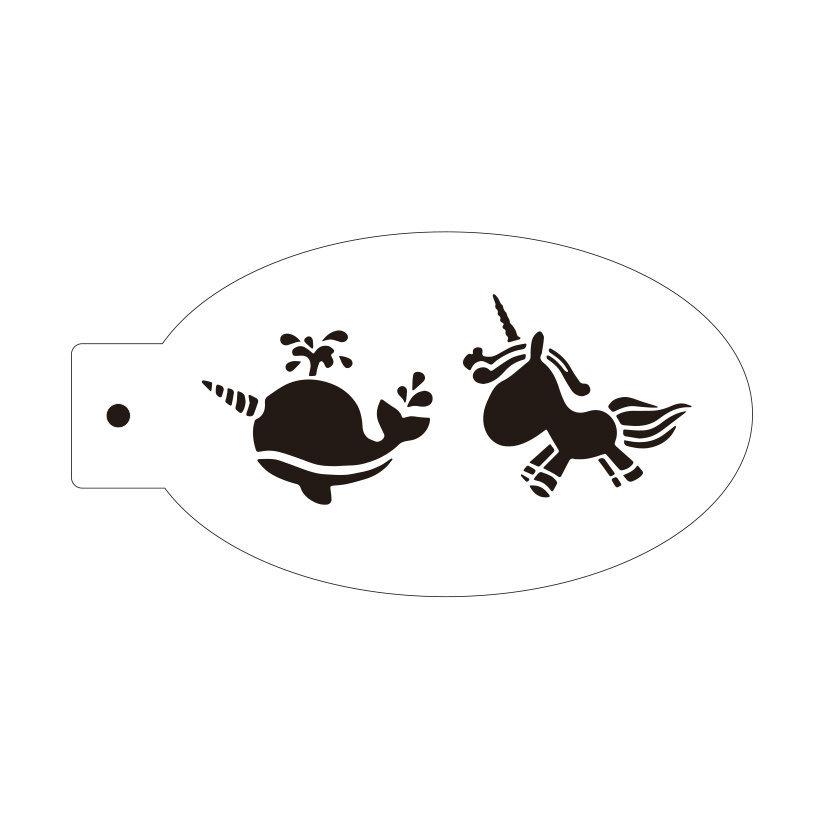 New Face Painting Stencils Templates Professional Body Art Dolphin Deer Butterfly Plastic Makeup Tools