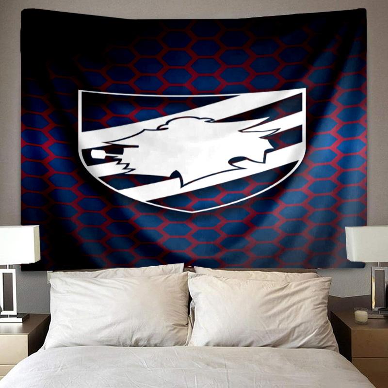 Sam-pdoria Team Emblem Printed Tapestry, Fabric Tapestry Wall Hanging Decoration for Bedroom, Living Room, Dorm Room Home Party Fan Gifts
