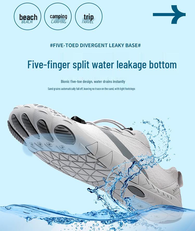 New Men's and Women's Quick-Dry Anti-Slip Five-Finger Beach, Diving, and Rafting Shoes