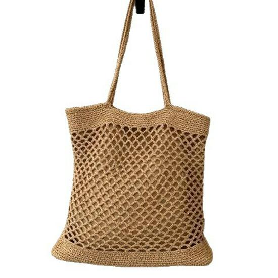 Women's Large Capacity Straw Woven Shoulder Tote Bag - Fashionable Beach Style