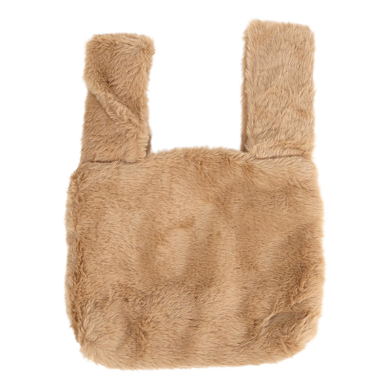 Пушистая Сумка-Тоут для Женщин Маленькая Плюшевая Сумка Зимняя Пушистая Женская Сумка Мягкая Однотонная Сумка для Хранения Универсальная, Для Поездок