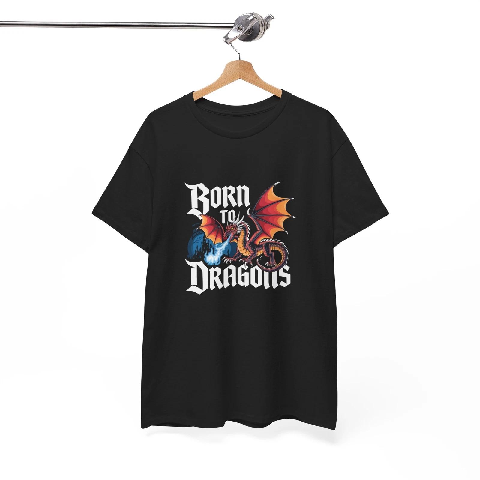 Fantasy T-Shirt | Born to Dragon Shirt | Fantasy Mythical Creature Shirt 2XL