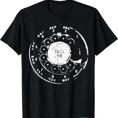 Vintage Call Me Retro Rotary Phone Dial T Shirt
