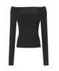 Peullijeunopallou Seni Long Off-Shoulder Top (Black)
