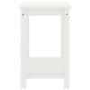 Table de chevet - Maison Exclusive - Bois de pin massif - 1 étagère - Blanc - 35x30x47 cm