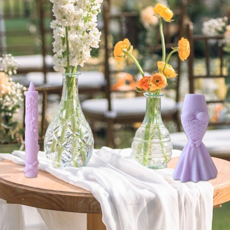 Hochzeitsthema Kerze Silikonform Hitzebeständige Säulenkerze Silikonform Zum Kerzen Seife Schokolade Backen