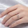 Intertwined Love Knot Heart Adjustable Open Ring –925 Sterling Silver