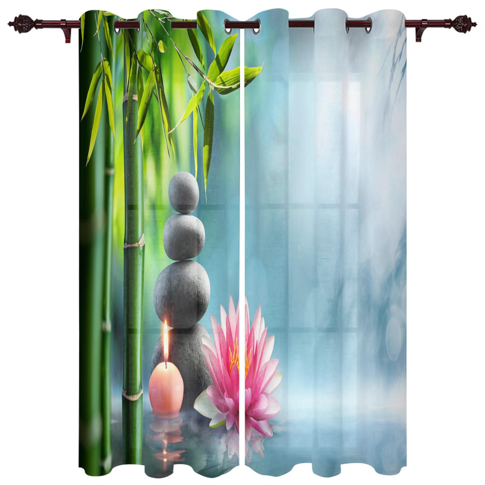 Шторы на окна Zen Stones White Lotus Home Decor Шторы для спальни Шторы на кухню Шторы — фото 18