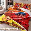 Custom Name Text 3Pcs Bedding Set Miraculous Ladybug Duvet Cover And Two Pillowcases